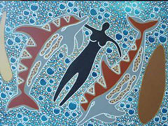 Arte aborigen en la zona de la isla Fraser