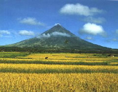 El cono perfecto del volcán Mayon