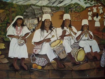 Imagen pintada de los indios Tayrona
