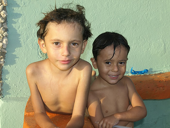 Niños en Punta Sur San Andrés