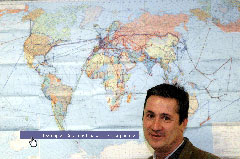 Jorge Sánchez y su mapa mundi