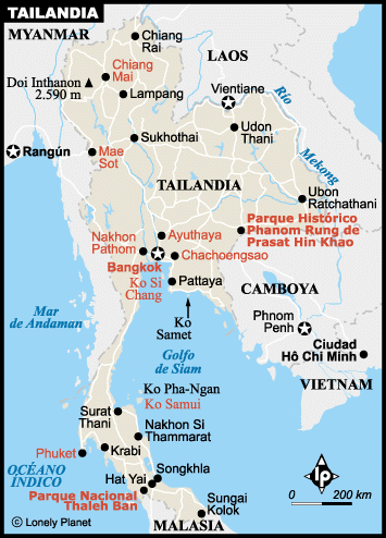 nombres de ciudades de tailandia